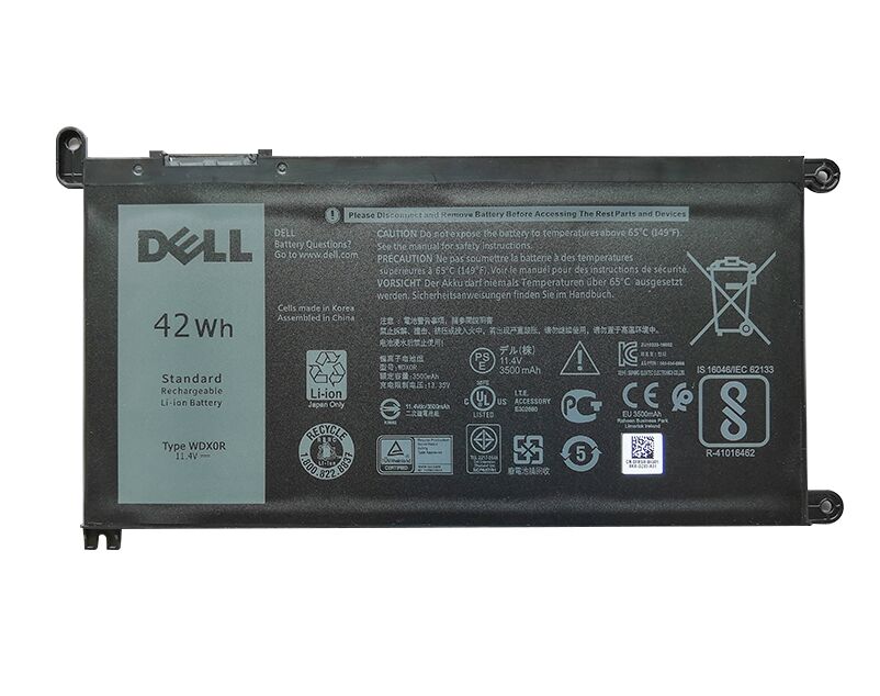 Original 4-Cell 3500mAh 42Wh Dell 0WDX0R Battery